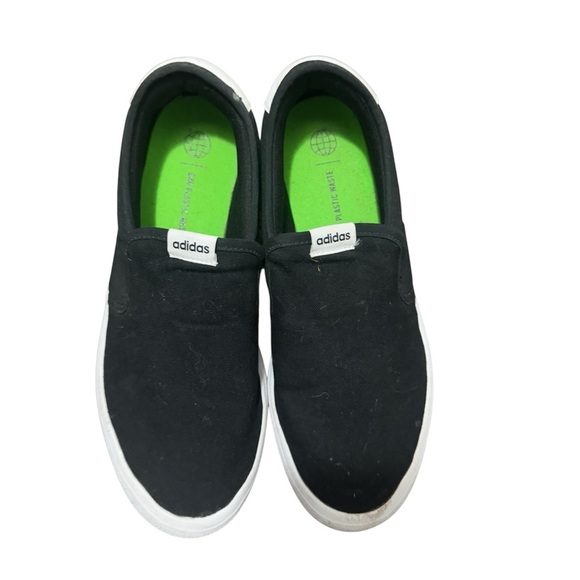 Adidas Black and White Slip-On Shoes comfortable athleisure sneakers - Picture 6 of 9